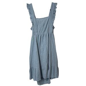 Baltic Born Women's Gretta Ruffle Tie Back Midi Dress Blue NEW XL Cottagecore